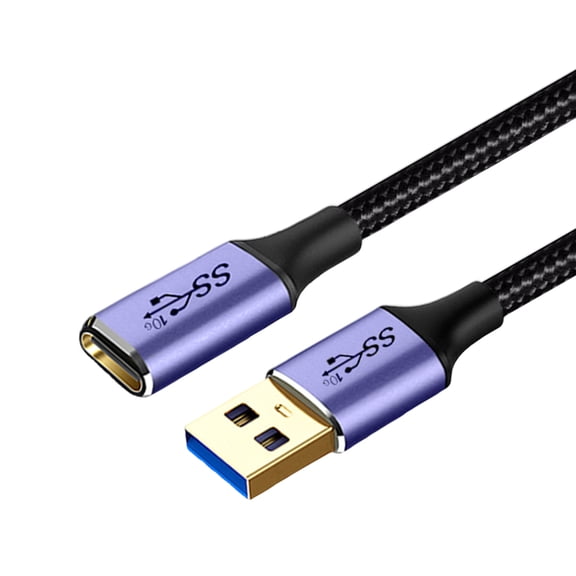 Fast Speed USB3.0 Male To Type C Female Adapter Cable Cord 10Gbps Data Transfer For Mobile Power Computer