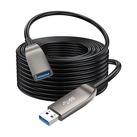 Fast Speed USB3.2 Fiber Opt Extension Cable for 10Gbps Data Transfer to Webcams Printers and Computers Low Latency