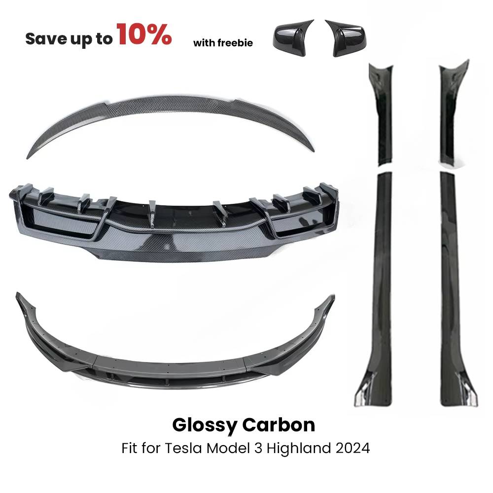 Tesla Rear Spoiler Refit Kit Fast Sport For Tesla Model 3 Highland 2023-202 Body Kits Glossy Carbon ...