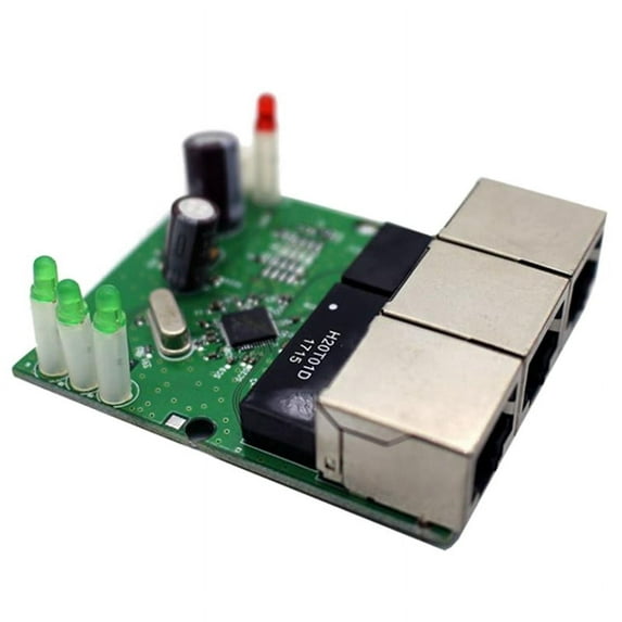 Fast Switch Mini 3 Port Ethernet Switch 10 / 100mbps Network Switch Hub Pcb Module Board for System Integration Module