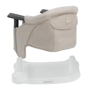 Inglesina - Fast Table Chair with Fast Tray Hook On Portable High Chair for Babies and Toddlers, Damage Free Travel Booster Seat for Restaurant Use - Includes Snap On Tray, Cream