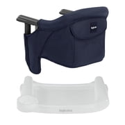 Inglesina - Fast Table Chair with Fast Tray Hook On Portable High Chair for Babies and Toddlers, Damage Free Travel Booster Seat for Restaurant Use - Includes Snap On Tray, Navy