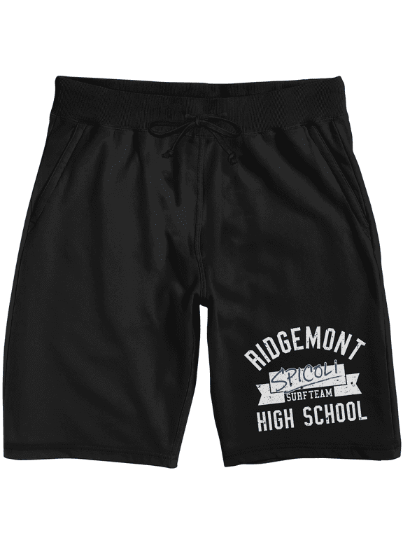 Fast Times At Ridgemont High Spicoli Surf Team Men's Black Sleep Pajama Shorts-Large