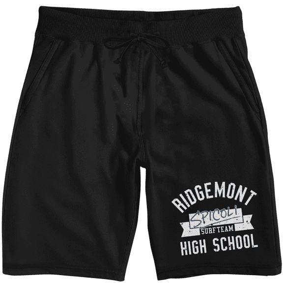 Fast Times At Ridgemont High Spicoli Surf Team Men's Black Sleep Pajama Shorts-XL