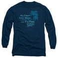 thumbnail image 1 of Fast Times Ridgemont High All I Need Long Sleeve Adult 18/1 T-Shirt Navy, 1 of 1