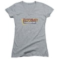 thumbnail image 1 of Fast Times Ridgemont High Distressed Logo Junior Women's T-Shirt V-Neck Athletic Heather, 1 of 1