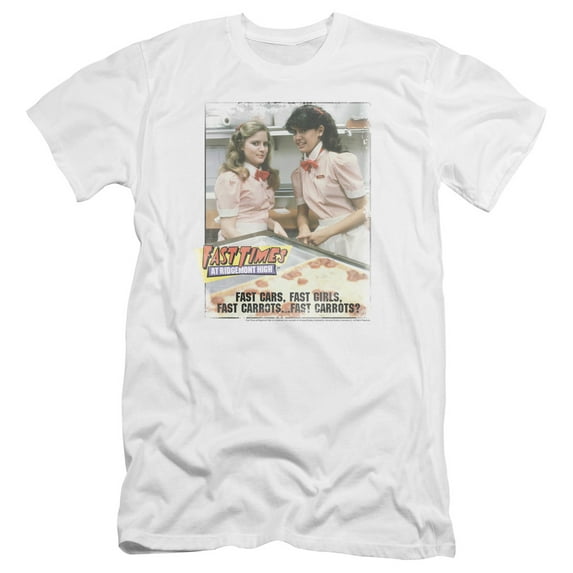 Fast Times Ridgemont High Fast Carrots Premium Canvas Adult Slim Fit 30/1 T-Shirt White