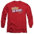 thumbnail image 1 of Fast Times Ridgemont High No Dice Long Sleeve Adult 18/1 T-Shirt Red  Red, 1 of 1