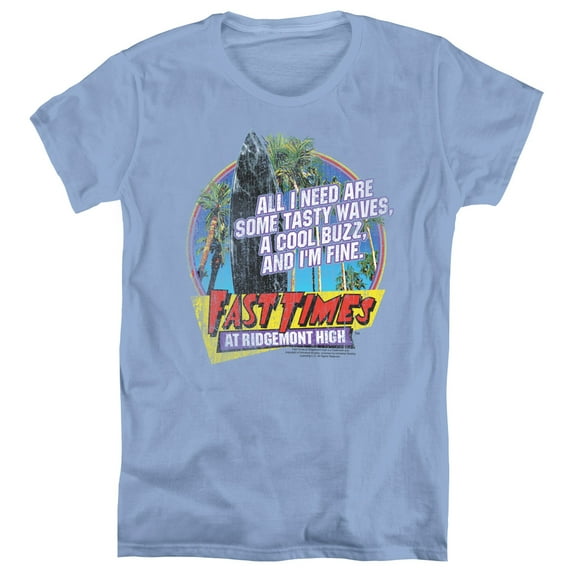 Fast Times Ridgemont High Tasty Waves S/S Women's T-Shirt Carolina Blue