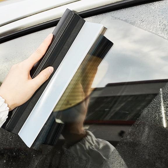 Fast Traceless Car Wipers, Scratch-Free 12.6-Inch Silicone Squeegee for Windshield with Ergonomic Handle, Reusable Glass Cleaner for Home and Auto