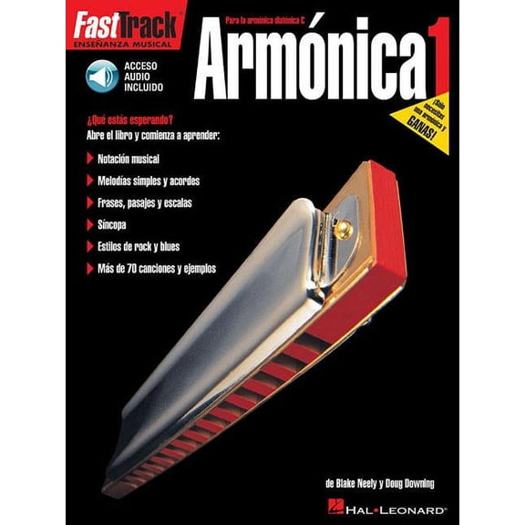 Fast Track (Hal Leonard): Fasttrack Harmonica Method - Spanish Edition Book/Online Audio (Other)