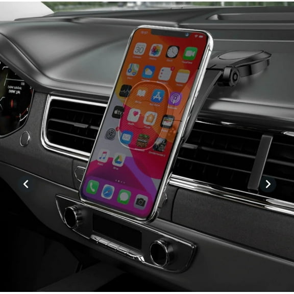 Unknown CC M2020 Adjustable Angles Magnetic Dash Mount Car Phone Holder for Smartphones, Retail Packaging with Magnetic Pad, 1 Count