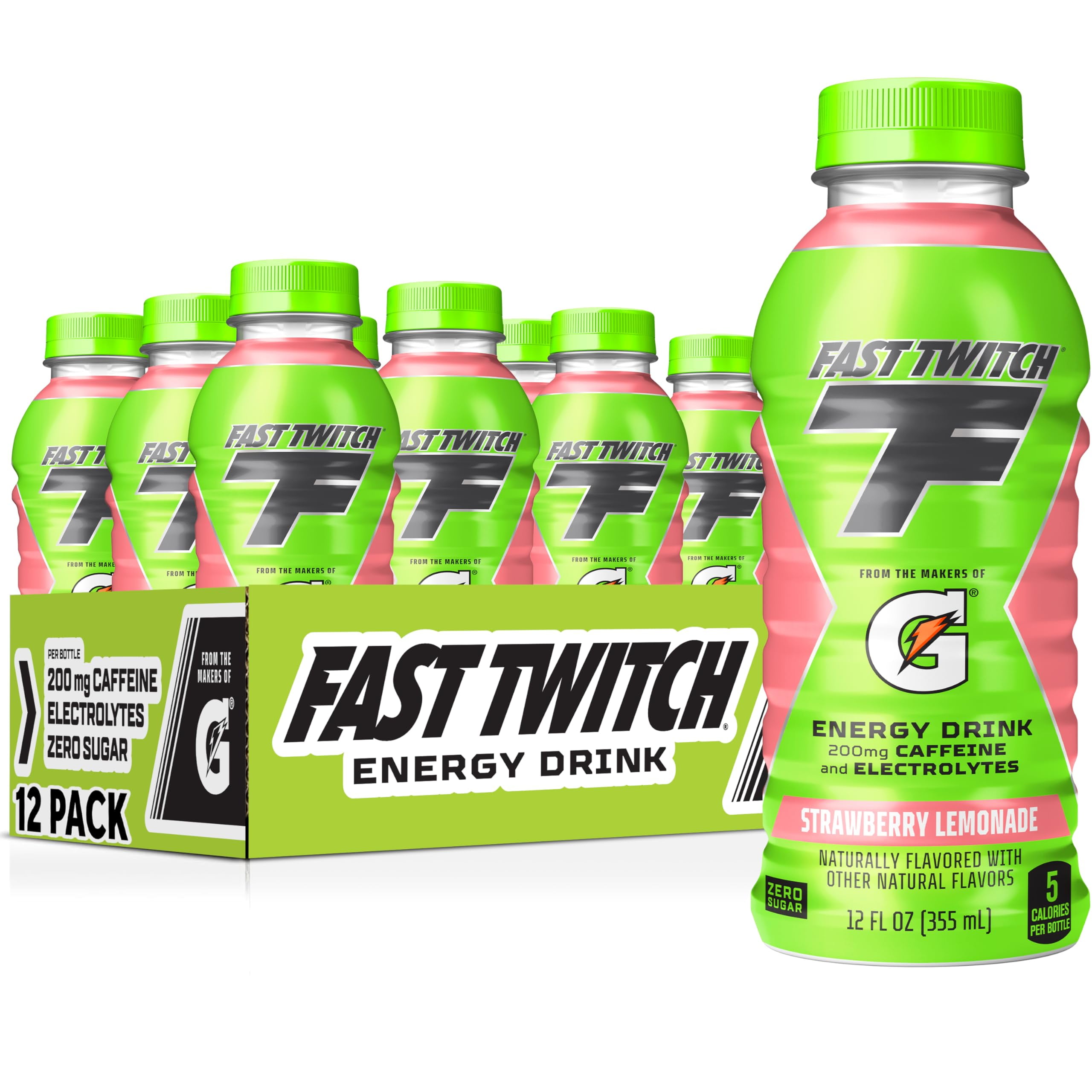 Fast Twitch Energy drink from Gatorade, Strawberry Lemonade, 12oz ...