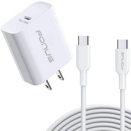 Fast Type-C 18W PD Home Charger for Samsung Galaxy S20 Fan Edition Phone - 10ft Long Cable Quick Power Adapter USB-C Wall N4Y Compatible With Galaxy S20 Fan Edition Model