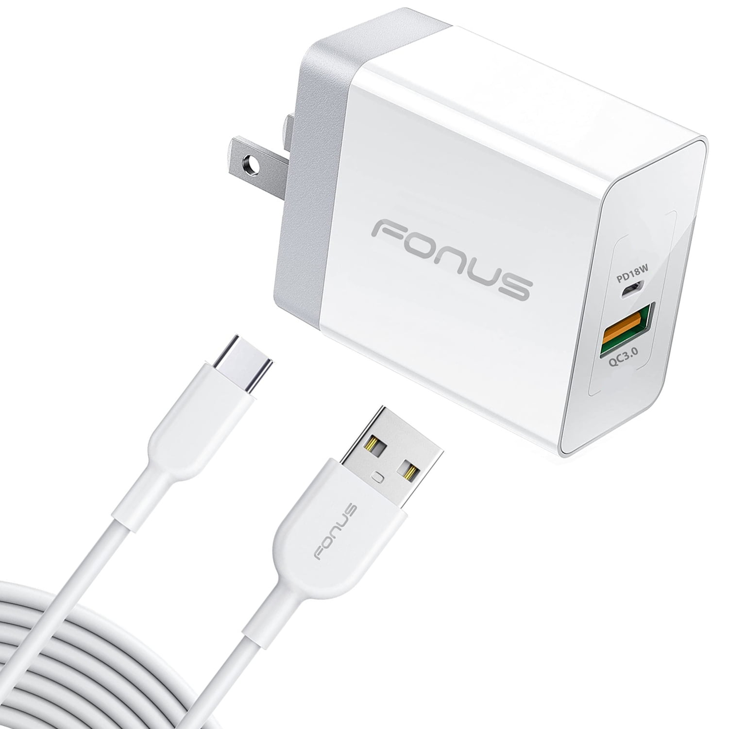 Fast Type-C 36W PD Home Charger for Motorola Edge (2021) Phone - 6ft Long Cable USB-C Power Cord QC3.0 Adapter Wall X1X Compatible With Motorola Edge (2021) Model
