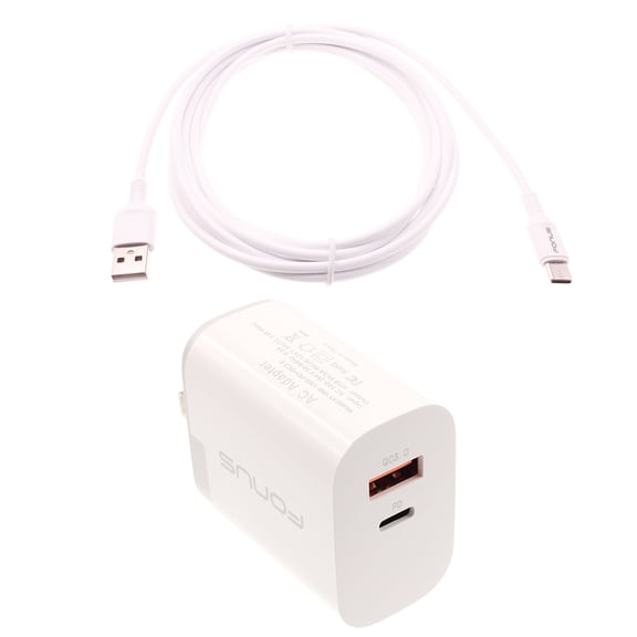 Fast Type-C 36W PD Home Charger for Lenovo Tab P11 (Gen 2 2023)/(2021) - 6ft Long Cable USB-C Power Cord QC3.0 Adapter Wall