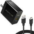 thumbnail image 1 of Fast Type-C 36W PD Home Charger for Motorola Edge (2024)/(2022) - 6ft Long Cable USB-C Power Cord QC3.0 Adapter Wall, 1 of 8