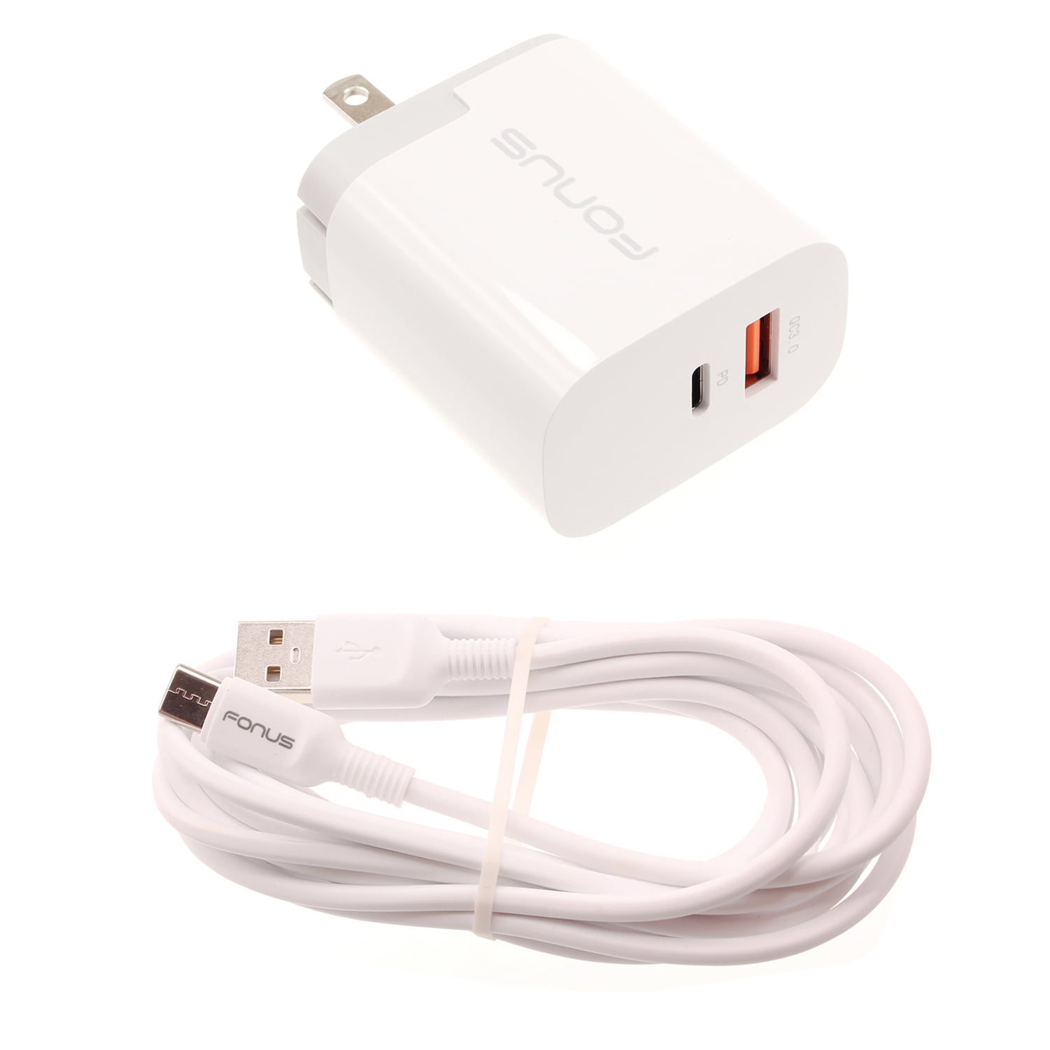 Fast Type-C 36W PD Home Charger for Samsung Galaxy A73 5G,A53 5G,A33 5G,A13 5G,A03s Phones - 6ft Long Cable USB-C Power Cord QC3.0 Adapter Wall