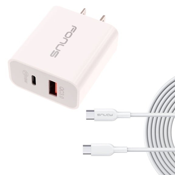 Fast Type-C 36W PD Home Charger for Samsung Galaxy S24 FE - 6ft Long Cable USB-C Power Cord QC3.0 Adapter Wall for Galaxy S24 FE