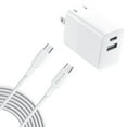 thumbnail image 1 of Fast Type-C 38W PD Home Charger for Samsung Galaxy S23 Ultra/Plus - 6ft Long Cable USB-C Power Cord QC3.0 Adapter 2-Port, 1 of 7