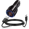 thumbnail image 1 of Fast USB Car Type C Charger 30W Adapter for Moto G Power 2025/G Stylus/G Play/G Pure,Edge,Motorola One 5G Ace/Razr, Carplay Cable for iPhone 16E 16 15 Pro Charging Samsung Galaxy & More Android Phone, 1 of 5
