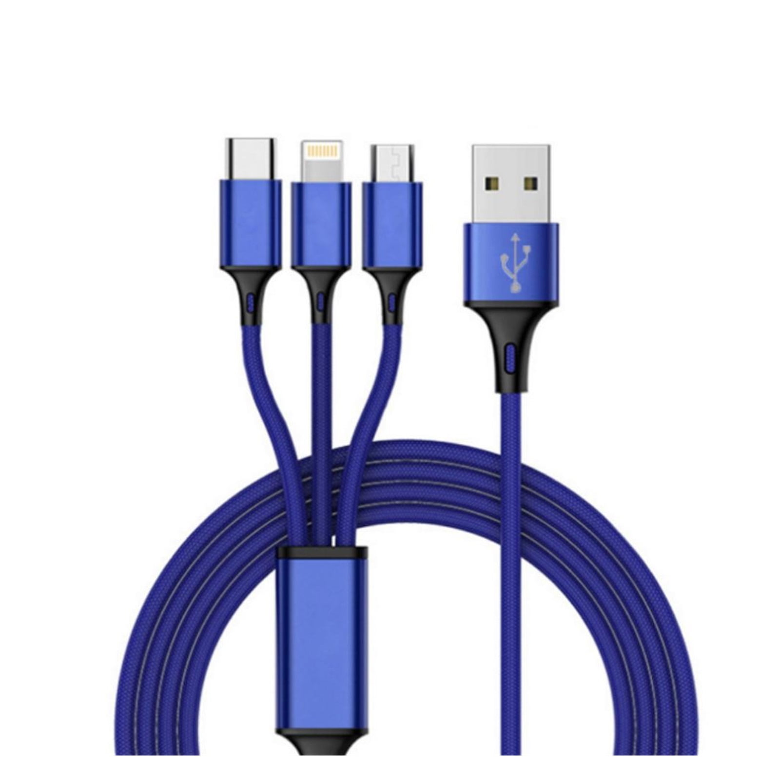 Fast USB Charging Cable Universal 3 In 1 Multi Function Cell Phone Cord Charger For Smart Phones