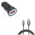 thumbnail image 1 of Fast USB Port 18W Car Charger w Charger Cord Type-C 6ft USB Cable K7G for LG G5, V20, G6, V30 V50 ThinQ 5G, V40 ThinQ, V35 ThinQ, Q7 Plus, Google Nexus 5X, G8 ThinQ, G7 ThinQ, G Pad X II 10.1, 1 of 11