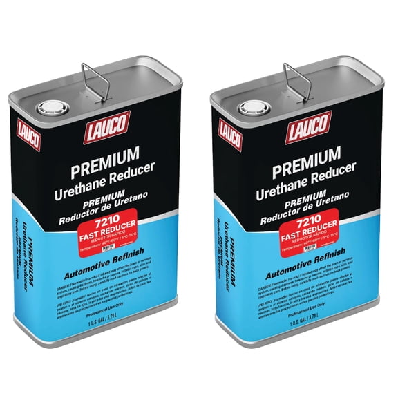 LAUCO Fast Urethane Grade Reducer (7210), 2 Gallon, 40°F - 60°F - For Automotive Paint and Industrial Paint Use - High Performance Automotive Grade