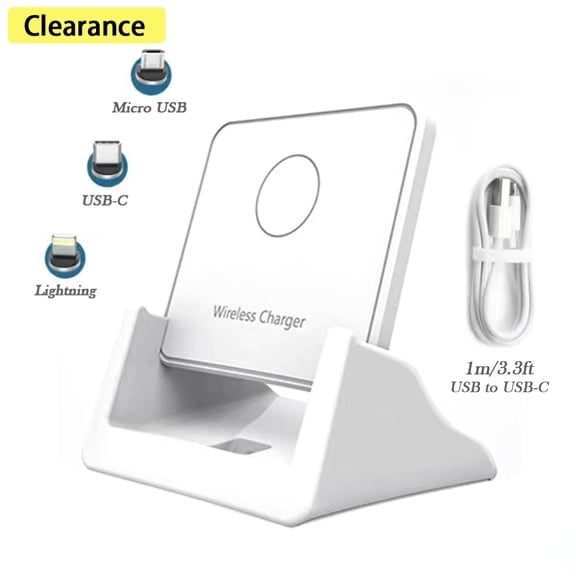 Fast Wireless Charger, 15W Max Wireless Charging Stand, Universal Android Phone Holder Pad, for iPhone 17/16/15/14, Samsung S25/S24/S23