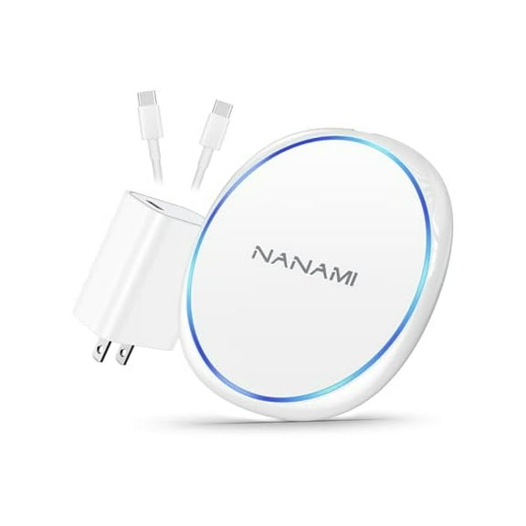 Fast Wireless Charger, 7.5W Qi Certified Charging Pad with PD3.0 Adapter USB Phone Charger for iPhone 16/15/14/13/12/SE 2020/11 Pro/XS, Airpods 2,10W for Samsung Galaxy S25/S24/S23/S22/S21/S20