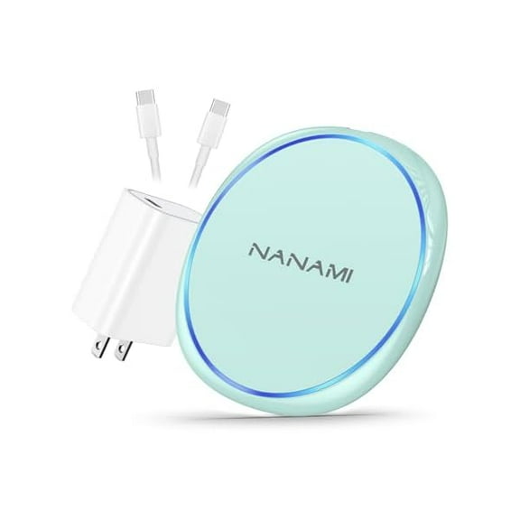 Fast Wireless Charger, 7.5W Qi Certified Charging Pad with PD30W Adapter USB Charger for iPhone 16/15/14/13/12/11 Pro Max/8 Plus/Airpods,10W for Samsung S25 S24 Ultra S23 S22 S21/Note 20, Green