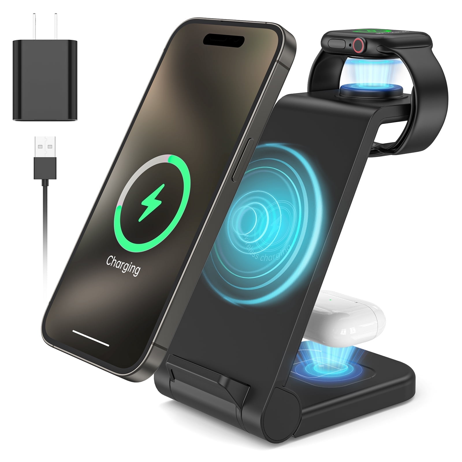 スマホアクセサリー Wireless Charger Stand,6 in1Multi-Functi