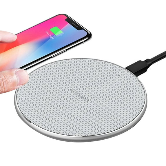 Fast Wireless Charger for iPhone 12/11/Pro/Max/Xs/XR/X/8, for ipad Pro/Air/Mini - Efficient and Convenient Charging - White