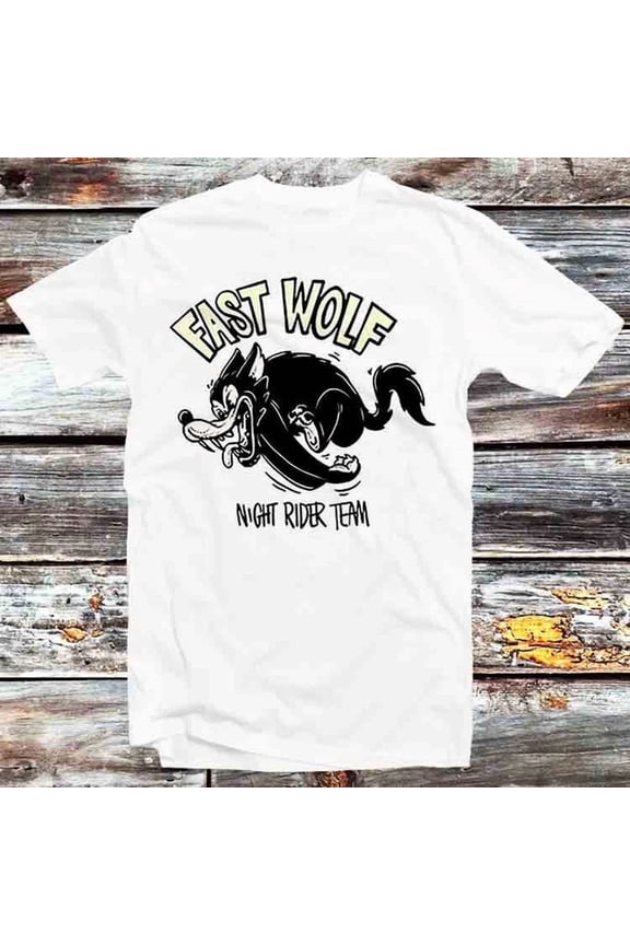 Fast Wolf Night Rider Team Hangout Night Out T Shirt B1363