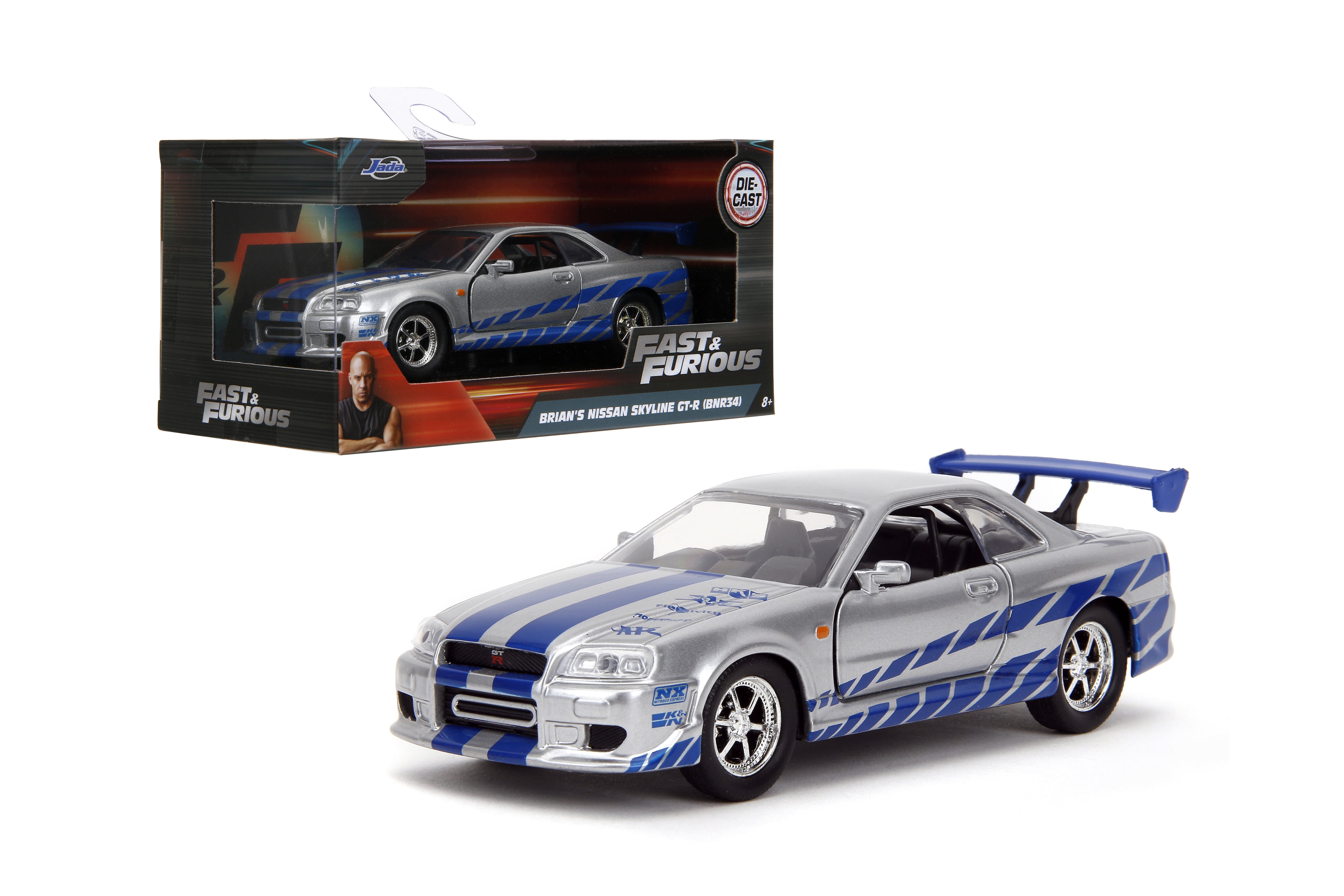 レア HW 日産スカイラインGT-R BNR34 Fast & Furious Hot Wheels Fast and Furious Nissan Skyline GT-R BNR34 HCP28