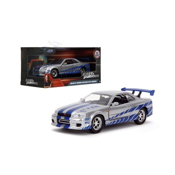 Fast and Furious 1:32 Brians Nissan Skyline GT-R R34 Diecast Car