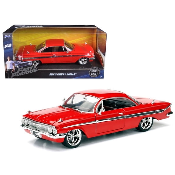 Dom's Chevrolet Impala Red "Fast & Furious F8: The Fate of the Furious" (2017) Movie 1 24 Diecast Model Car by Jada