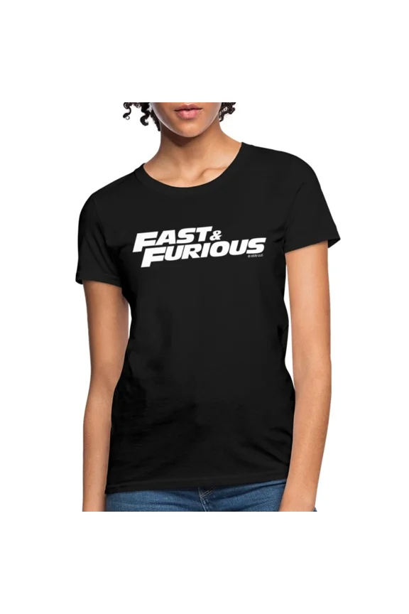 Fast and Furious Classic White Logo Racing Motion Inspired Art Unisex T-Shirt up to size 5XL
