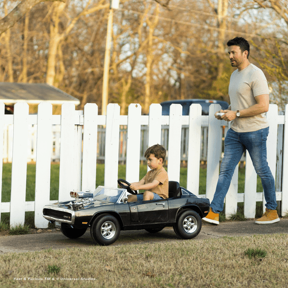 Ride On Fast & Furious Dodge Charger 12V Kids by Hyper Toy Company, Battery Powered Electric Vehicle with Parental Remote Control, Children Ages 3+
