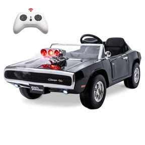 Fast & Furious Dodge Charger 12V Kids Ride on Car by Hyper Toy Company, Battery Powered Electric Vehicle with Parental Remote Control, Children Ages 3+