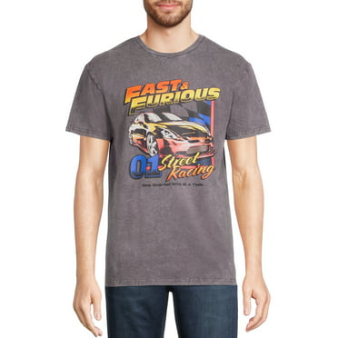 Fast and Furious Men’s Mineral Wash T-Shirt with Short Sleeves