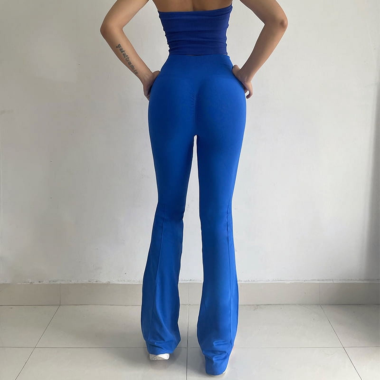 High-Waisted Butt-Lifting  Tight Bell-Bottom Pants