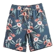 Fast-drying Men's Color Shorts Swimming Beach Shorts Flower Surfboard Shorts Swi