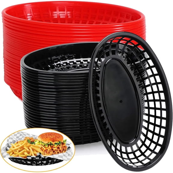Fast food basket, suitable for hot dogs, hamburgers, sandwiches, french fries, barbecues, picnics, and parties