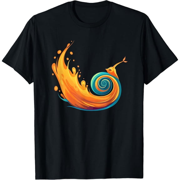 Fast running Snail with Flames for burning Snails Lovers T-Shirt