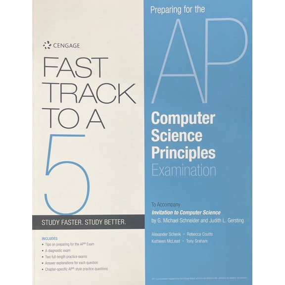 New - Fast track to a 5, Preparing for the AP Computer Science Principles Examination, c. 2023, 9780357545300, 0357545303