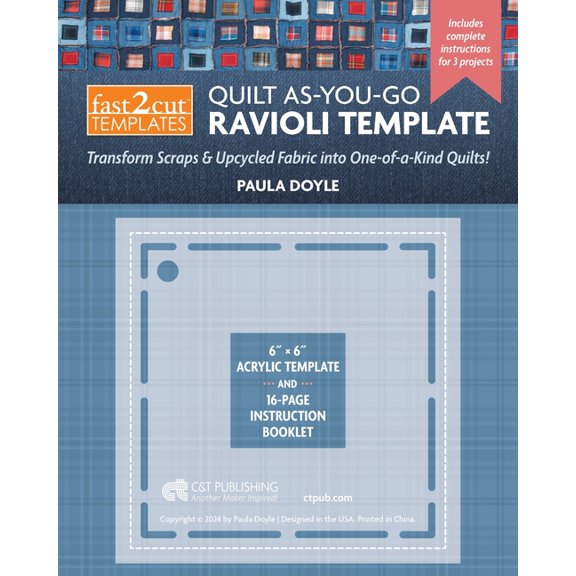 Fast2cut (R) Quilt As-You-Go Ravioli Template: Transform Scraps & Upcycled Fabric Into One-Of-A-Kind Quilts!, (Paperback)