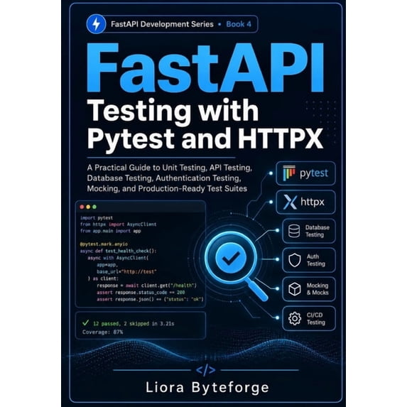 FastAPI Testing with Pytest and HTTPX: A Practical Guide to Unit Testing, API Testing, Database Testing, Authentication , (Paperback)