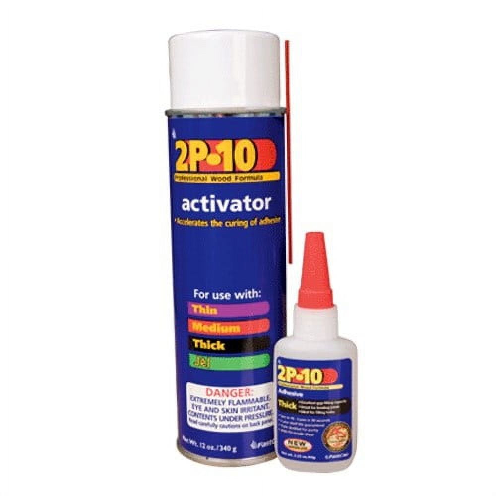 HDL HARDWARE FastCap, 0.0 h, 2 oz Bottle of Adhesive, 12 oz Can of Activator, Clear