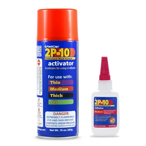 FastCap Medium CA Super Glue & Activator Set, 2 Packs